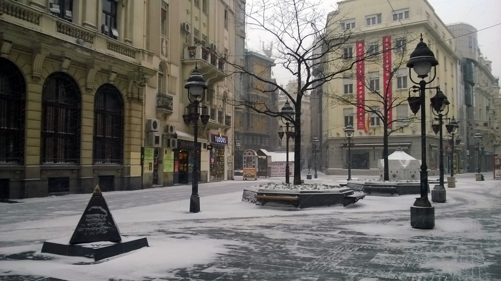 Pedestrian zone in the center of Belgrade